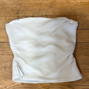 H&M Light Beige Ribbed Tube Top